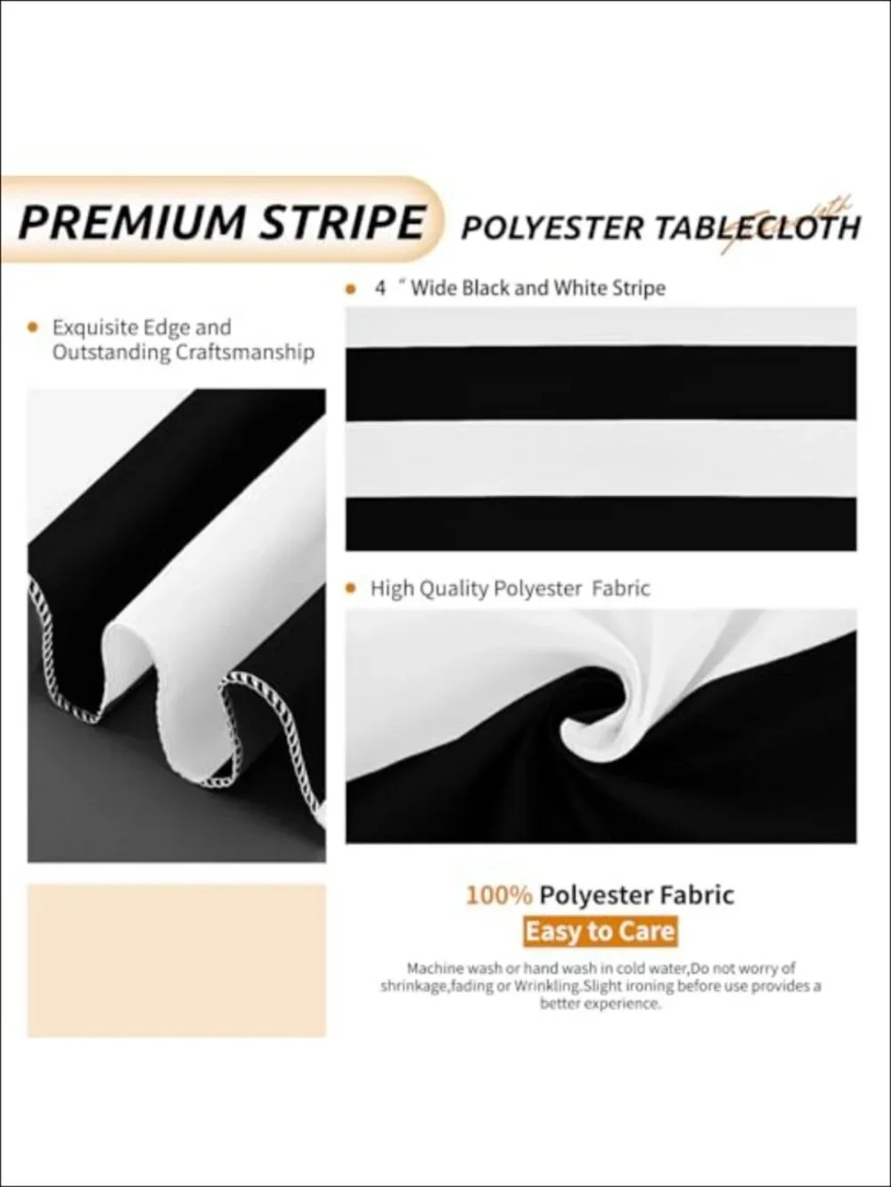 N/A striped tablecloth